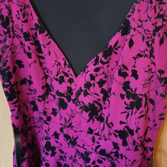 CITY CHIC Deep Magenta Sweetheart A-line Dress - Picture 2 of 3